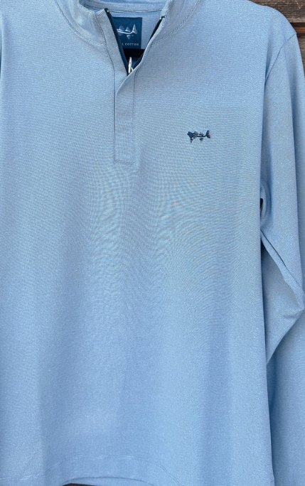 1/4 Zip End on End Navy