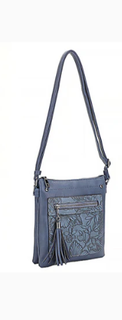 Sara Navy small crossbody with tassel