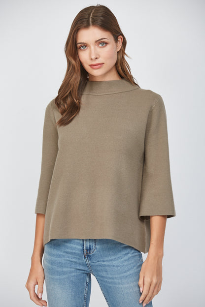 Our Favorite Mock Neck Bell Sleeve Sweater- NEW COLORS