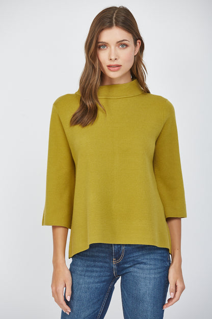 Our Favorite Mock Neck Bell Sleeve Sweater- NEW COLORS