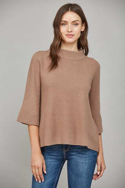 Our Favorite Mock Neck Bell Sleeve Sweater- NEW COLORS