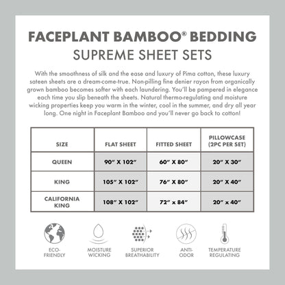 Faceplant Bamboo®  Supreme Sheet Set