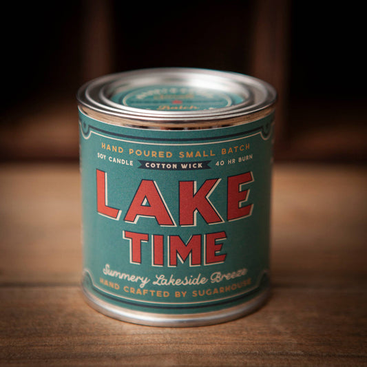 Sugarhouse Leather - Lake Time Soy Paint Can Candle