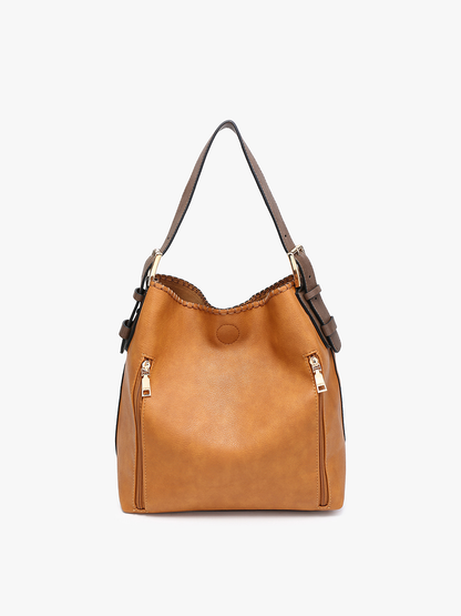 Alexa 2-in-1 Hobo Bag w/Dual Zip Compartments