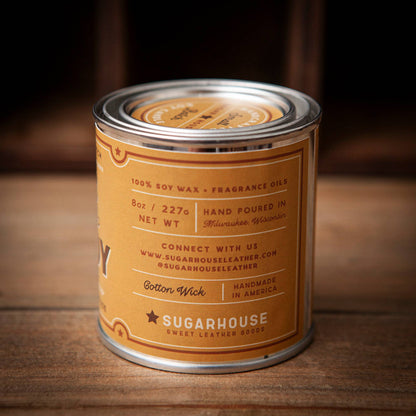 Sugarhouse Leather - Original Cowboy Soy Paint Can Candle