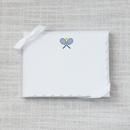 So Thoughtful Gifts - Tennis Scallop Flat Notecard - Set of 15