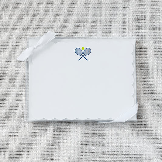 So Thoughtful Gifts - Tennis Scallop Flat Notecard - Set of 15