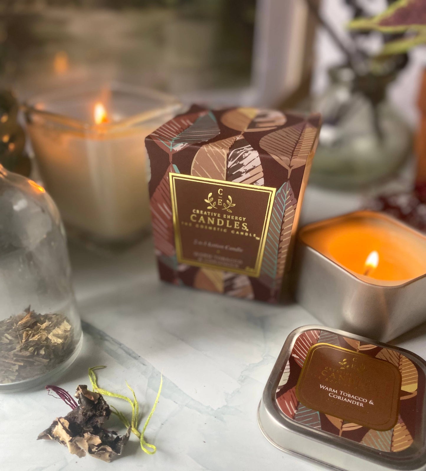 Creative Energy Candles - Warm Tobacco & Coriander: 2-in-1 Soy Lotion Candle: Tester - 6 oz