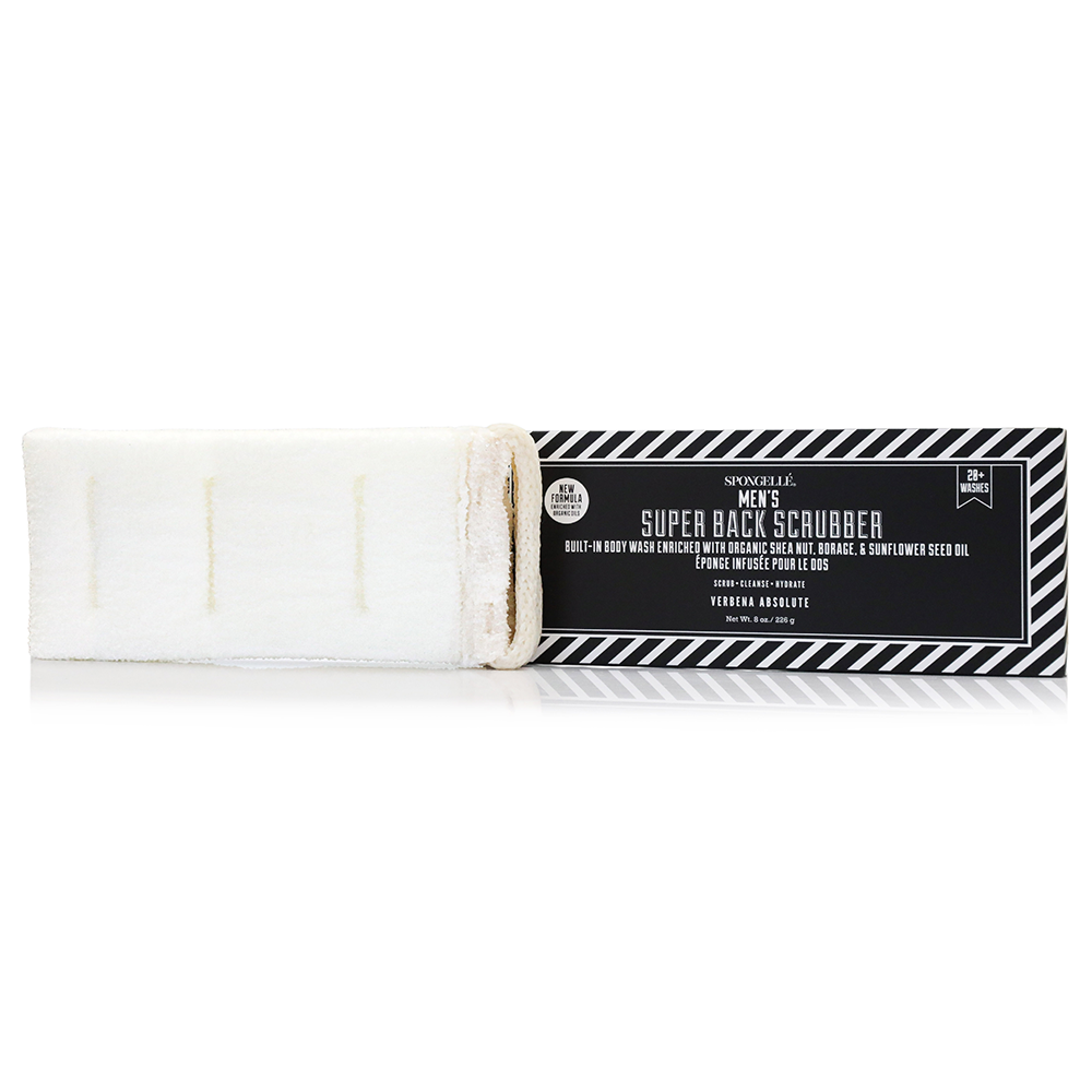 Spongellé | Summer Gifts | Father's Day - Men's Super Body Wash Infused Back Scrubber