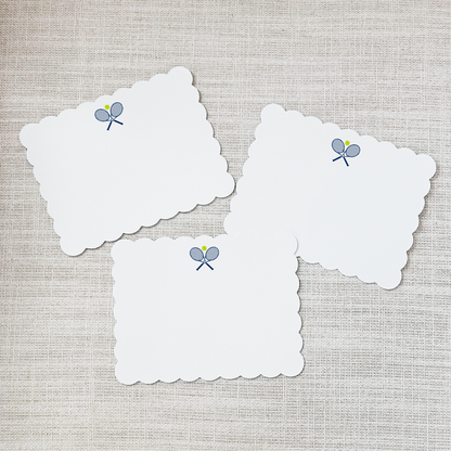 So Thoughtful Gifts - Tennis Scallop Flat Notecard - Set of 15