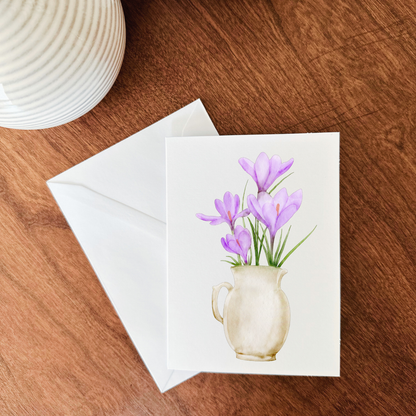 So Thoughtful Gifts - Potted Stems Notecard Set of 10 - Blank Inside