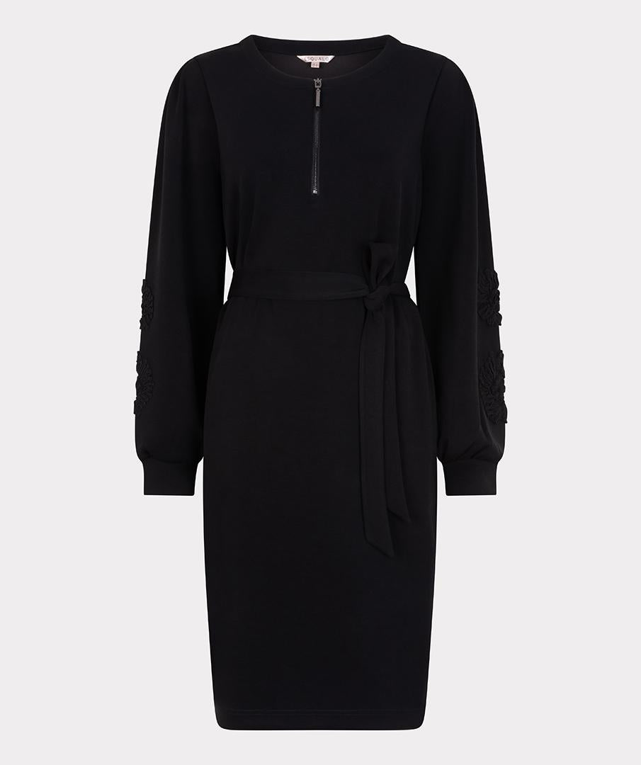 Dress Tape Embroidery Modal - Black