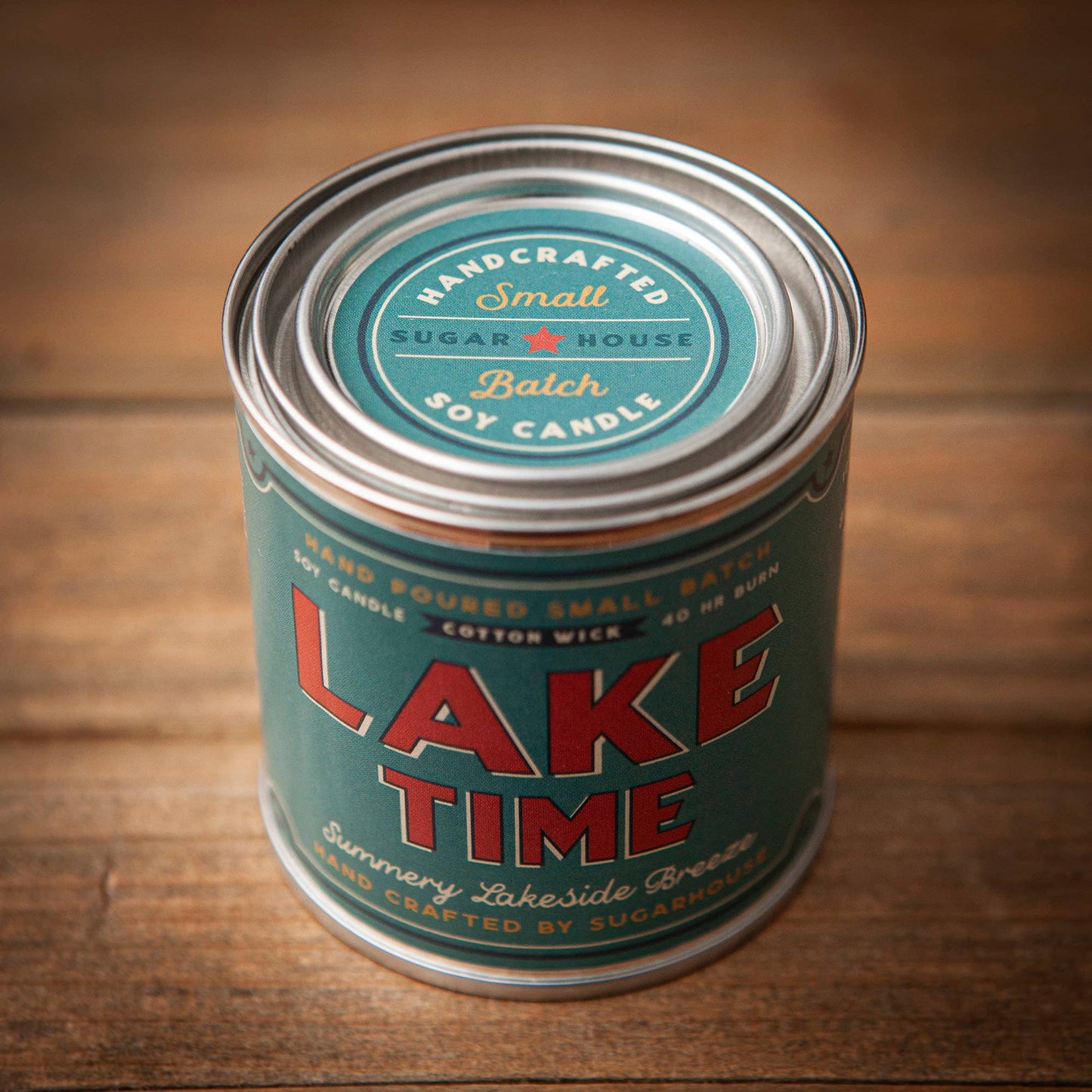 Sugarhouse Leather - Lake Time Soy Paint Can Candle