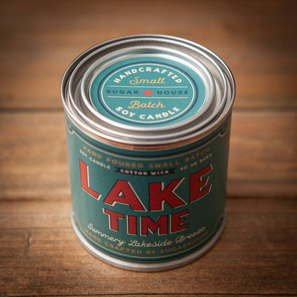 Sugarhouse Leather - Lake Time Soy Paint Can Candle