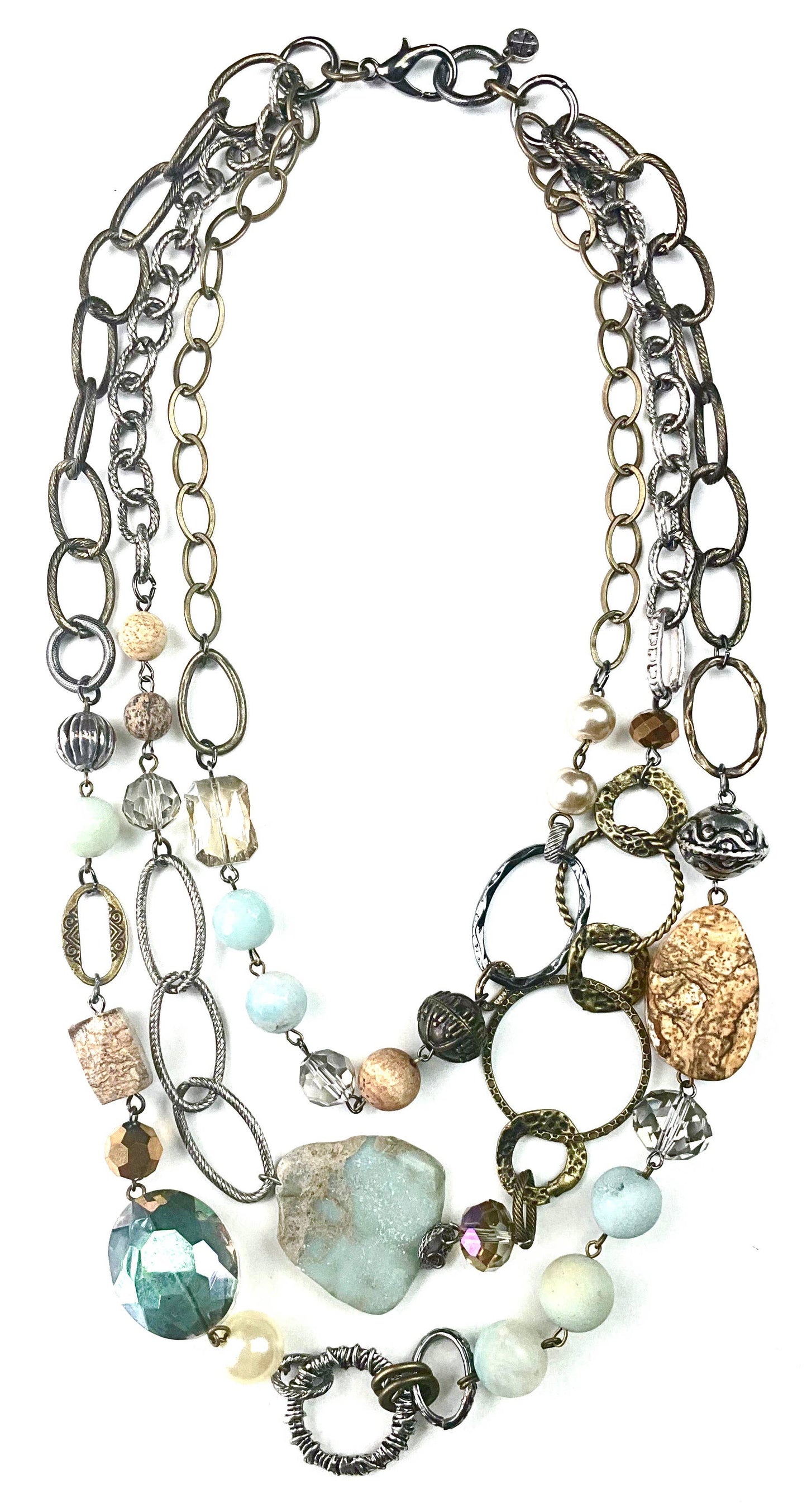 NK MIXED BEADS & CHAIN CHUNKY MULTI STD