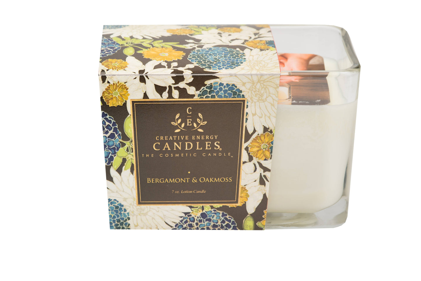 Creative Energy Candles - Bergamot &  Oakmoss: 2-in-1 Soy Lotion Candle: Medium - 6 oz