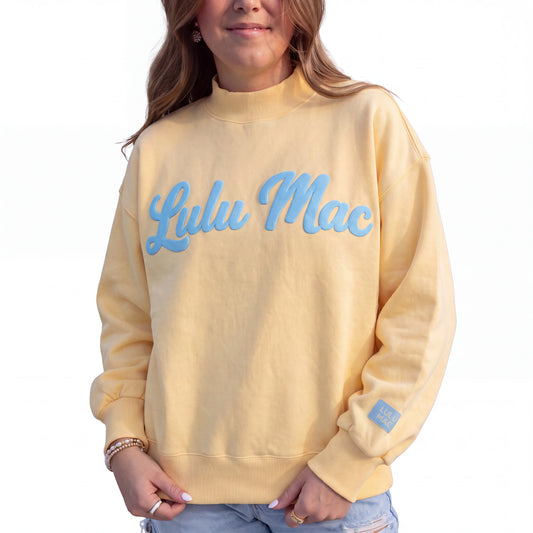 Lulu Mac Sweatshirts - Butter/Light Blue