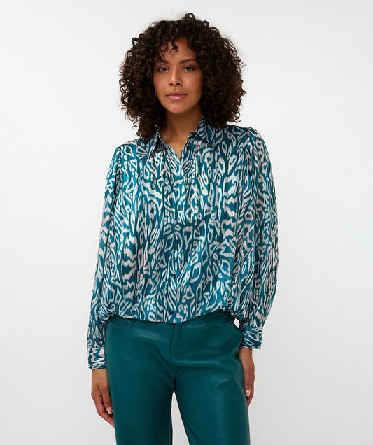 Puffed Sleeve Crystal Glow Blouse