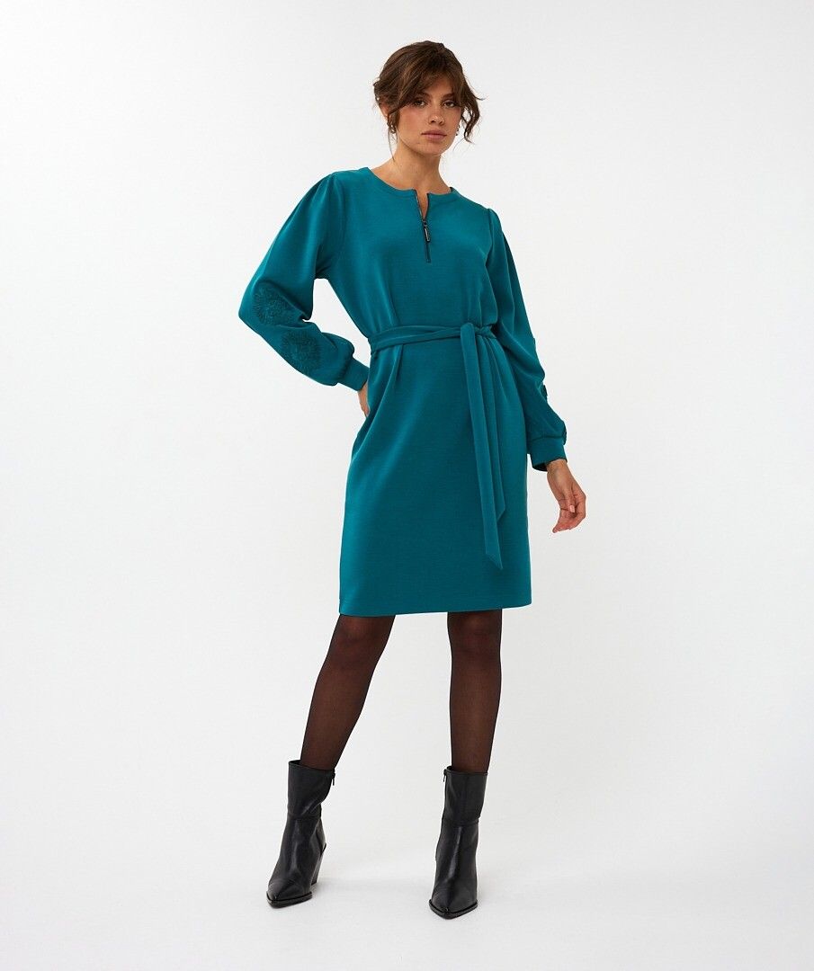 Dress Tape Embroidery Modal - Teal