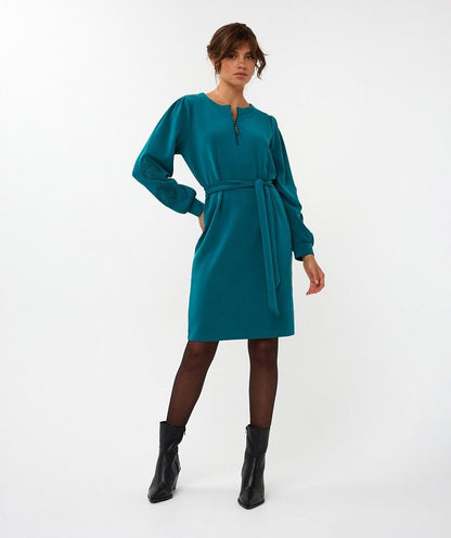 Dress Tape Embroidery Modal - Teal