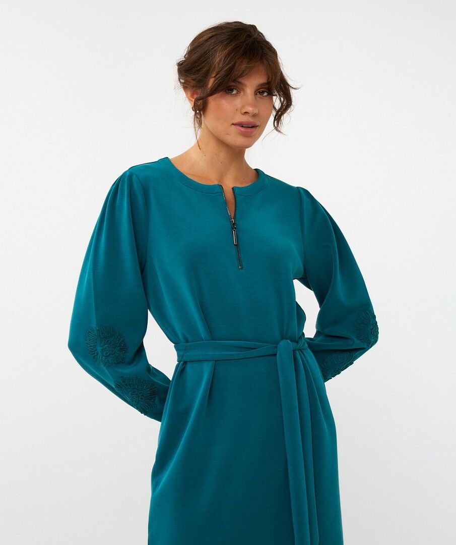 Dress Tape Embroidery Modal - Teal