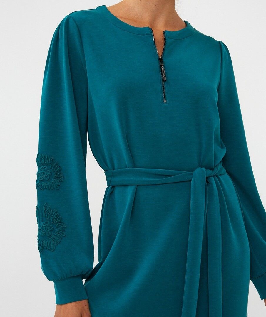 Dress Tape Embroidery Modal - Teal