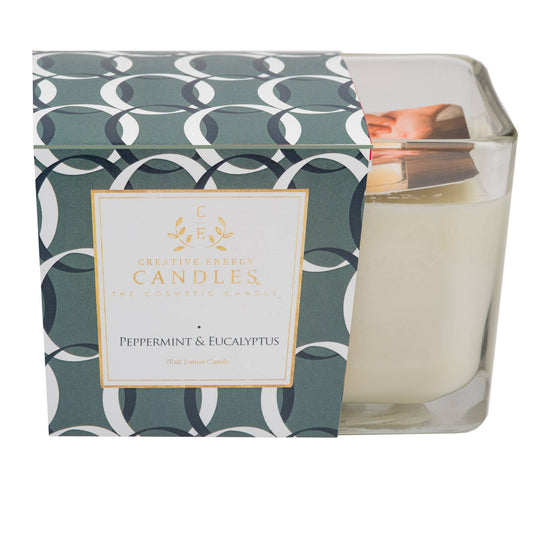 Creative Energy Candles - Peppermint & Eucalyptus: 2-in-1 Soy Lotion Candle